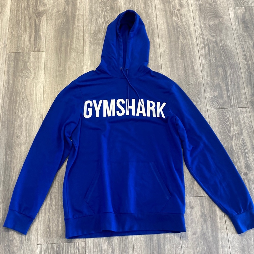 Gymshark Royal Blue Hoodie with White Logo